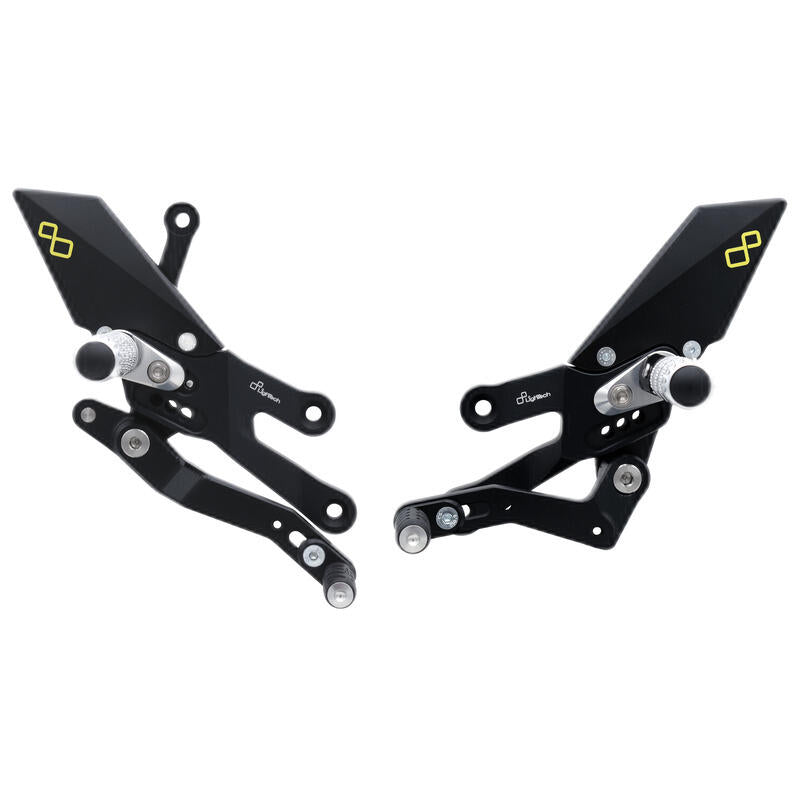 Ensemble de liaisons de frein réglable avec des repousses de bas de page fixes Yamaha R7 2022+
