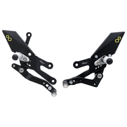 Ensemble de liaisons de frein réglable avec des repousses de bas de page fixes Yamaha R7 2022+