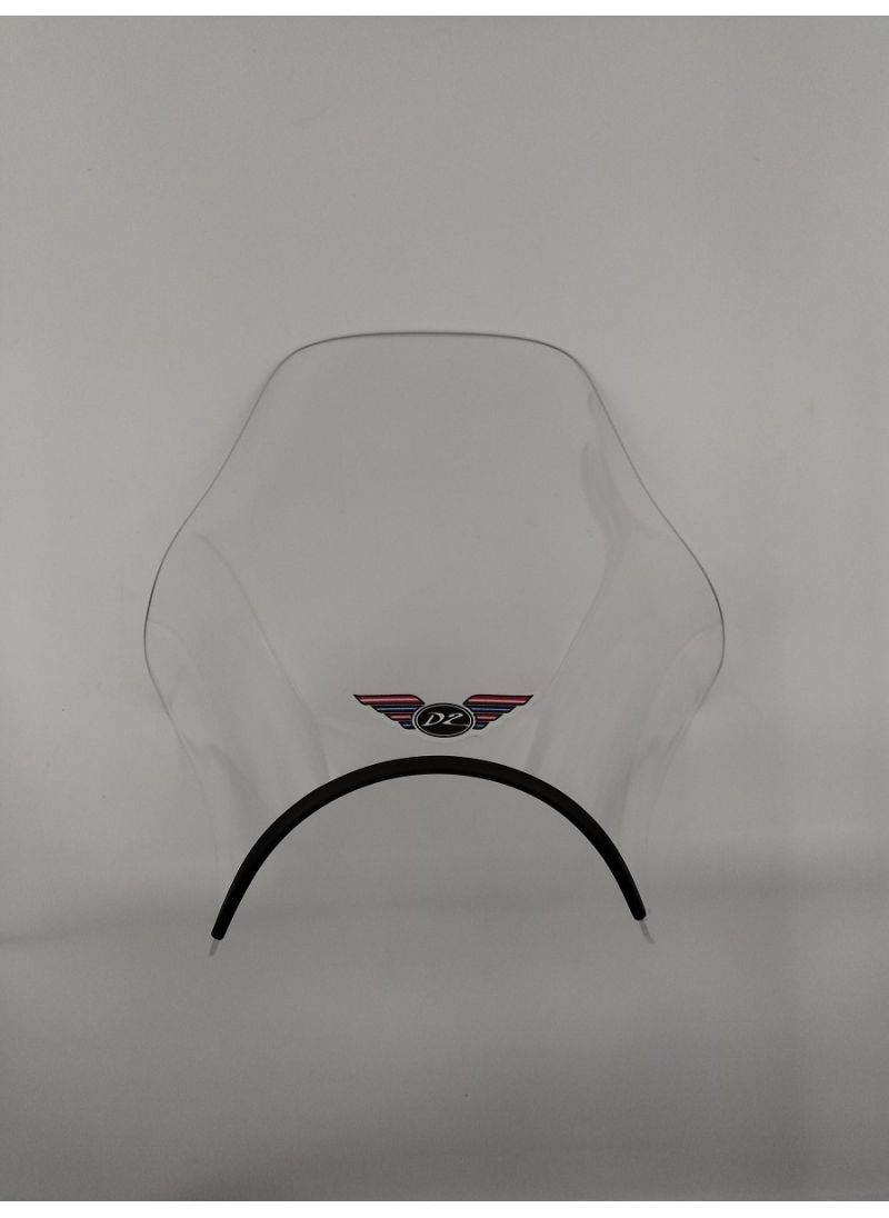 Pare-brise universel scooter transparent / noir noir
