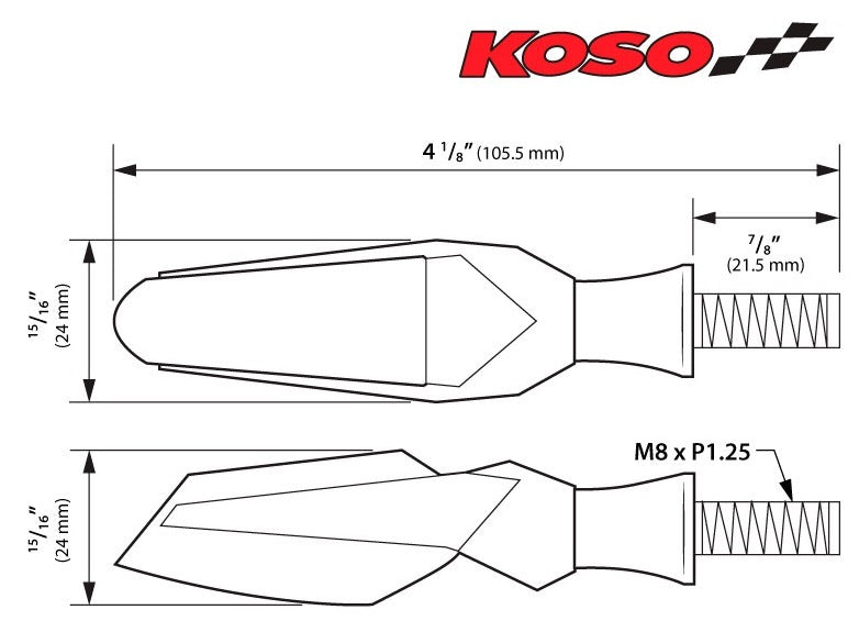 Indicateur Koso Set Mars Black Smoke