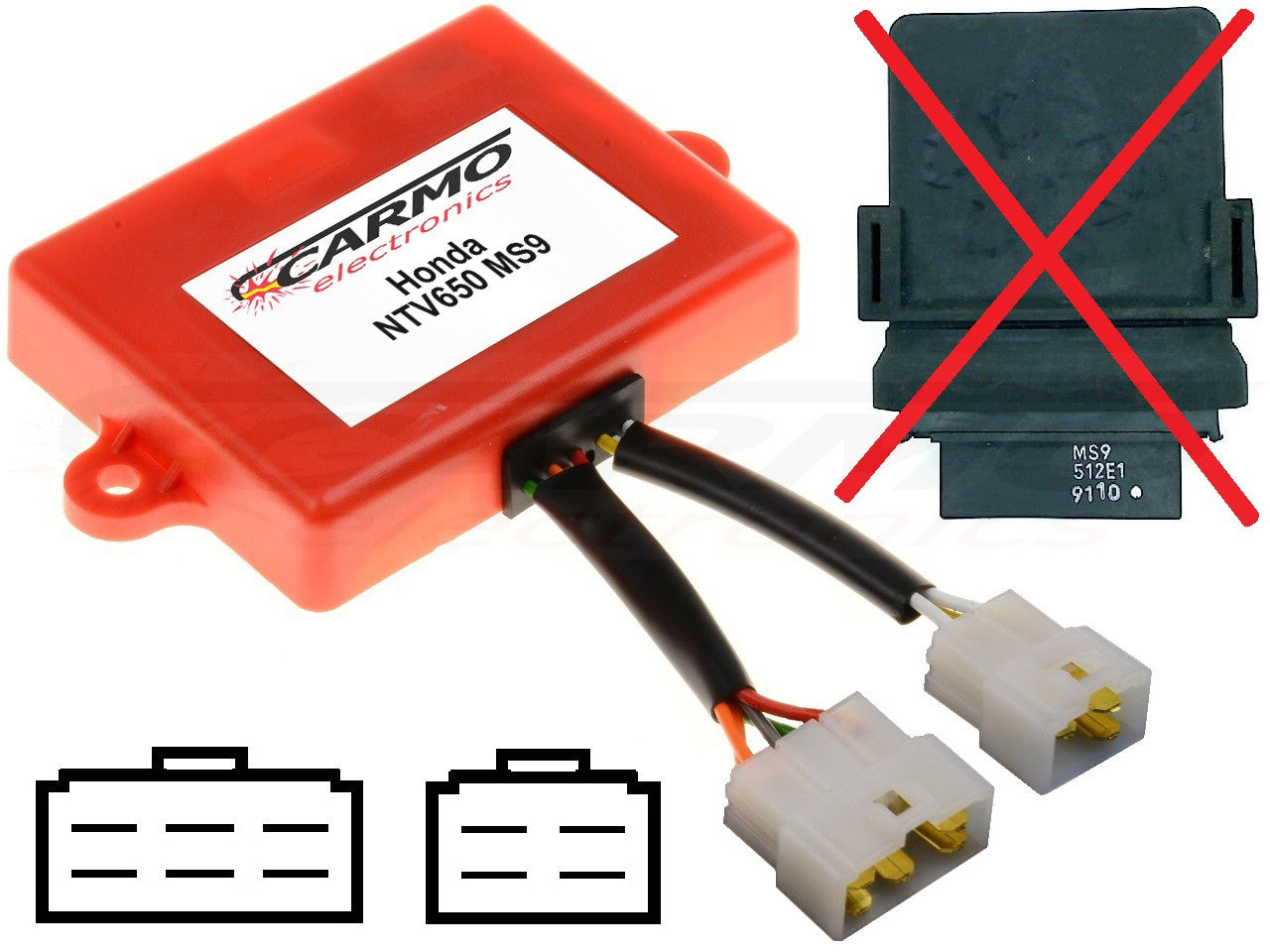 Boîtier d’allumage CDI / ECU numérique optimisé pour Honda NTV650 / Revere MN8 (1988–1997)