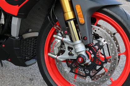 Remklauw Spacer Kit (4 st.) Ducati 1198 (2009-2011) rood gemonteerd