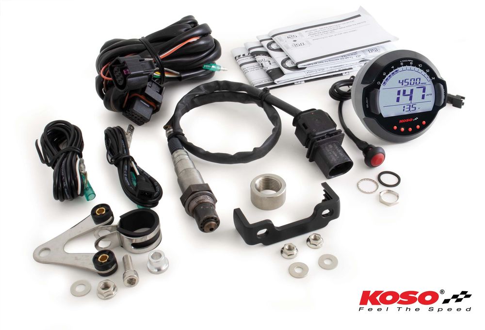 Outletdeal: KOSO Air/Fuel Ratio Meter & RPM Data Logger met BOSCH® LSU 4.9 sensor