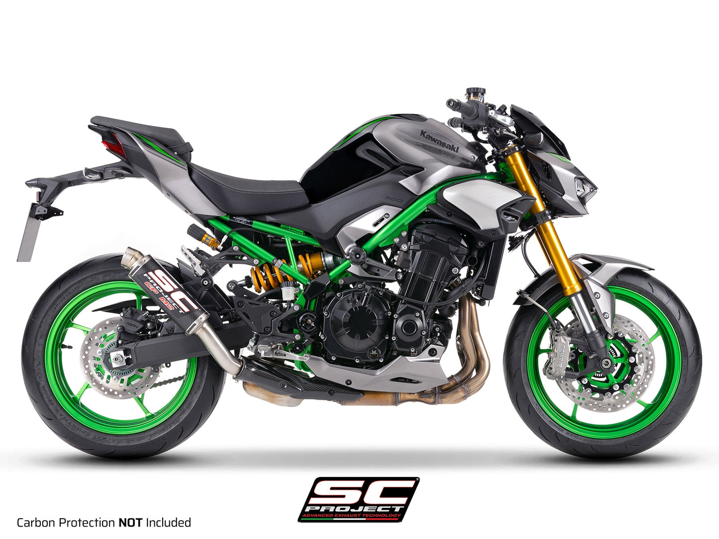 GP-M2 carbon uitlaatdemper (EURO5+) Kawasaki Z900 (2025+)