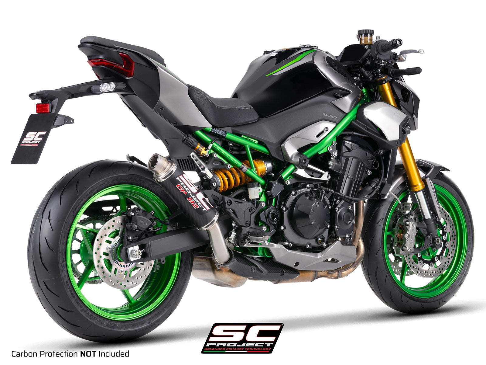 GP-M2 carbon uitlaatdemper (EURO5+) Kawasaki Z900 (2025+)