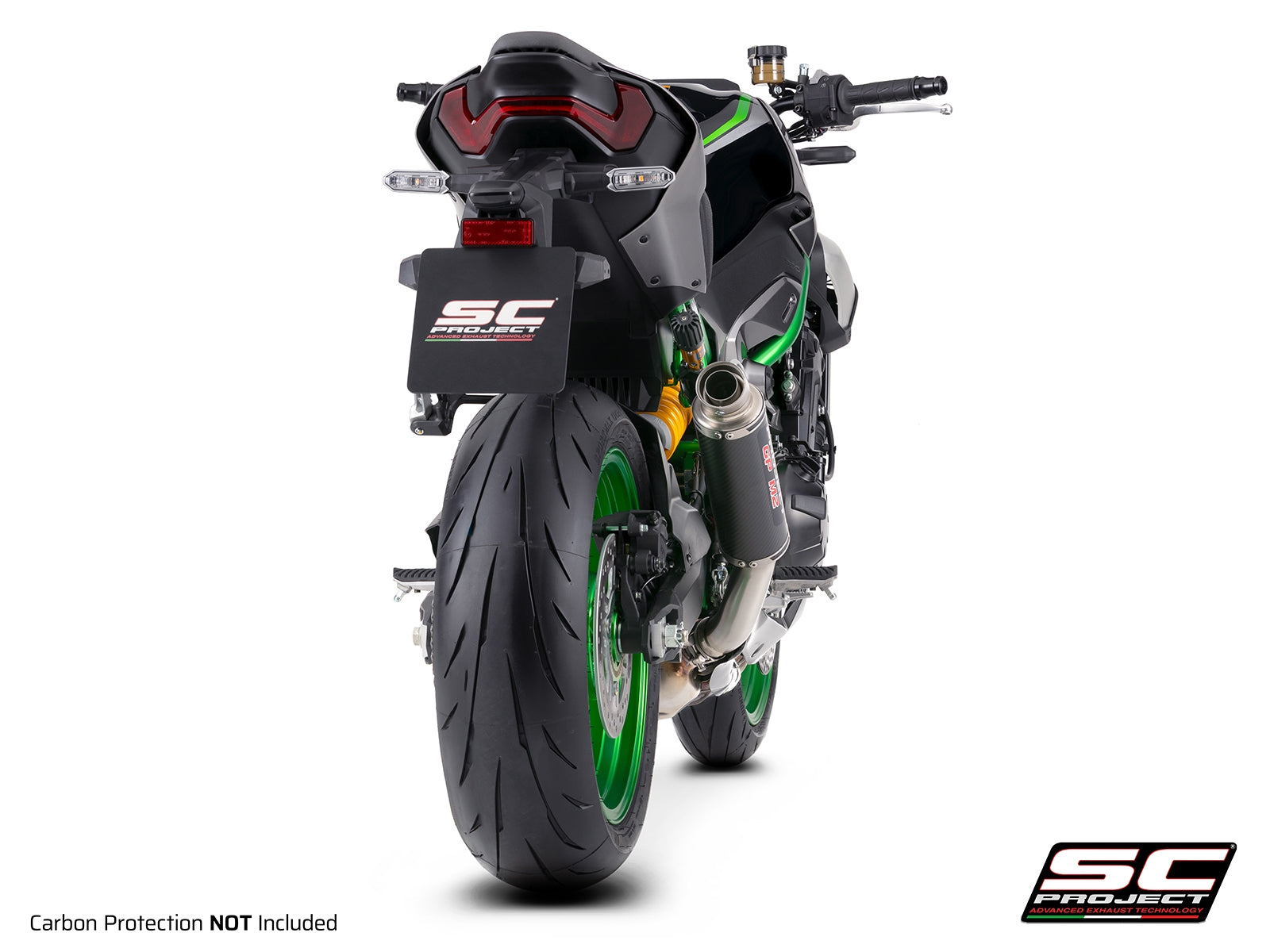 GP-M2 carbon uitlaatdemper (EURO5+) Kawasaki Z900 (2025+)