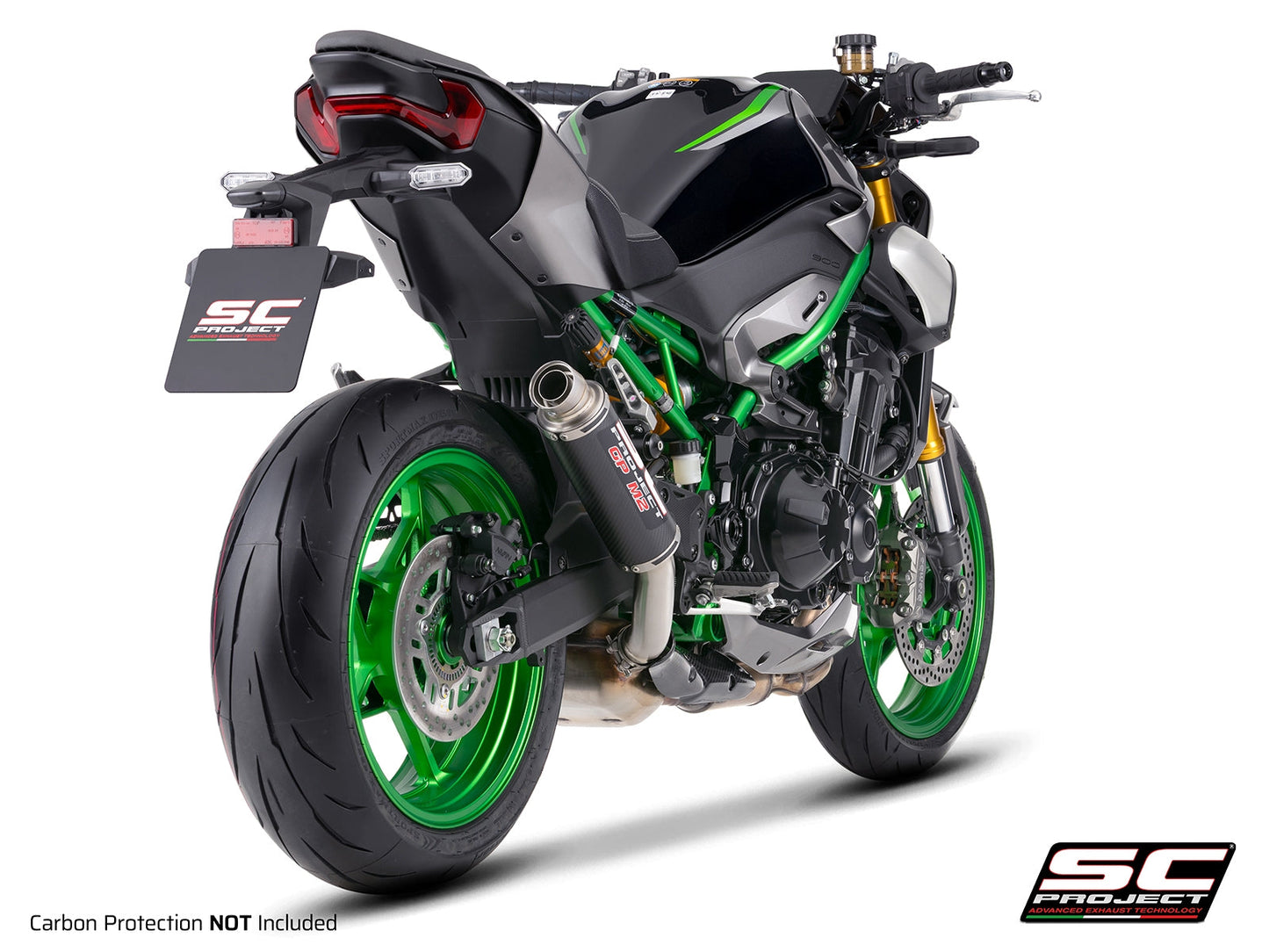 GP-M2 carbon uitlaatdemper (EURO5+) Kawasaki Z900 (2025+)