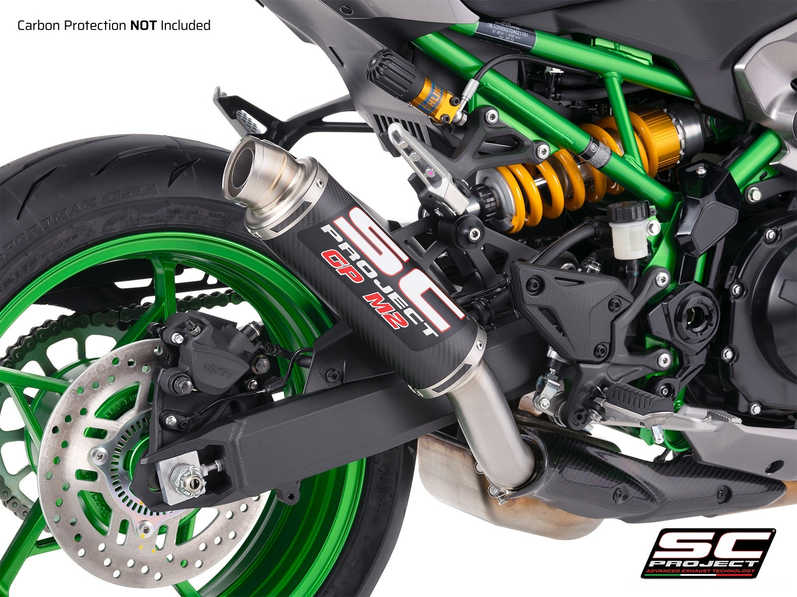 GP-M2 carbon uitlaatdemper (EURO5+) Kawasaki Z900 (2025+)