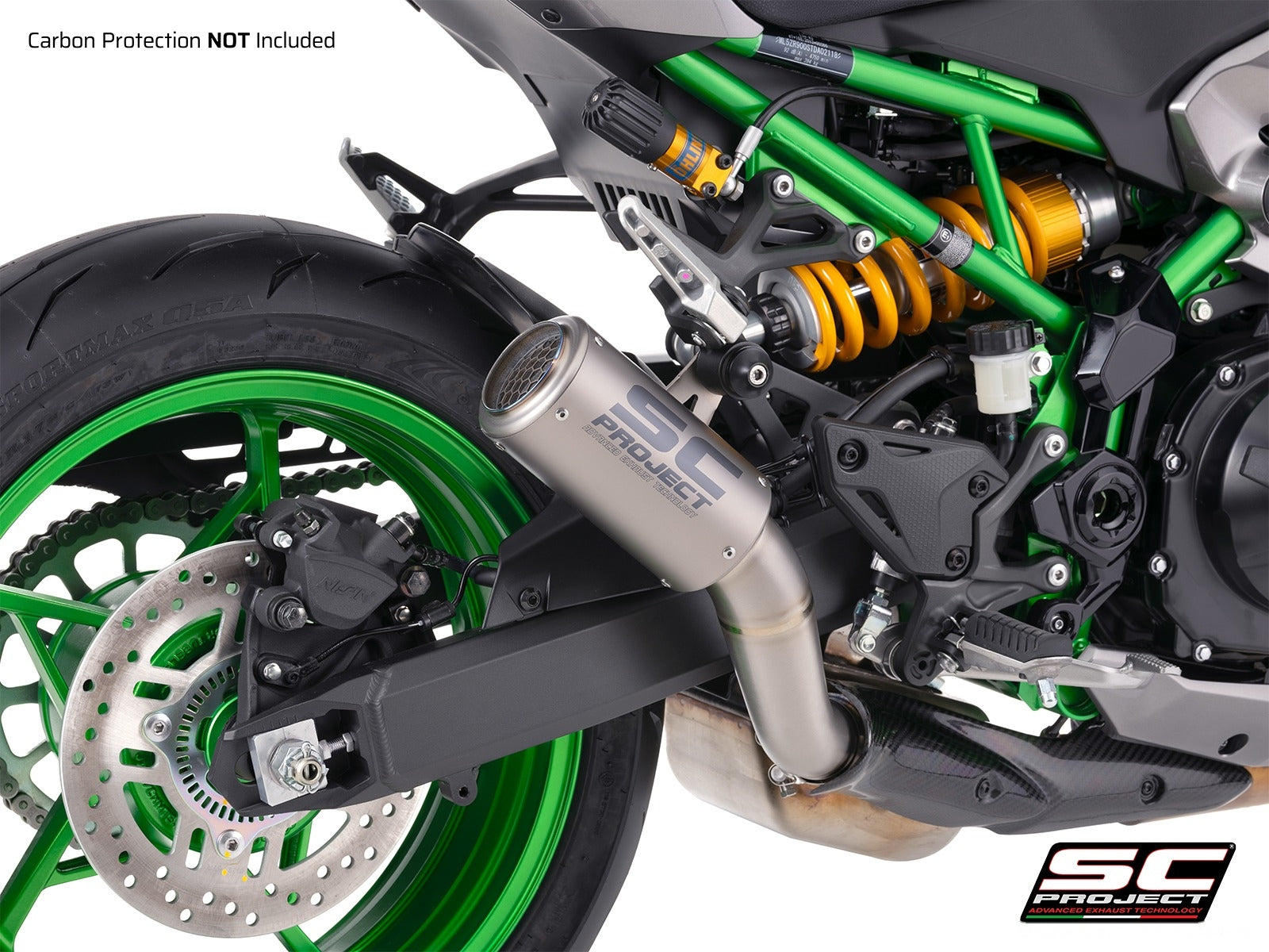 CR-T titanium uitlaatdemper (EURO5+) Kawasaki Z900 (2025+)
