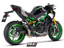 CR-T M2 Ti-Carbon carbon-titanium uitlaatdemper (EURO5+) met carbon hitteschild Kawasaki Z900 (2025+)