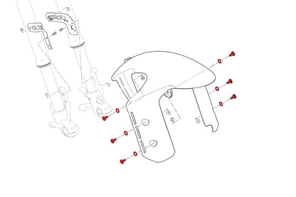 CNC Racing KV471 boutenset Ducati DesertX technische tekening