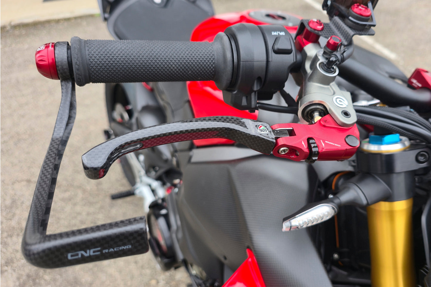 Carbon opklapbare remhendel - met horizontale verstelknop Ducati Multistrada 950 (2017-2018)
