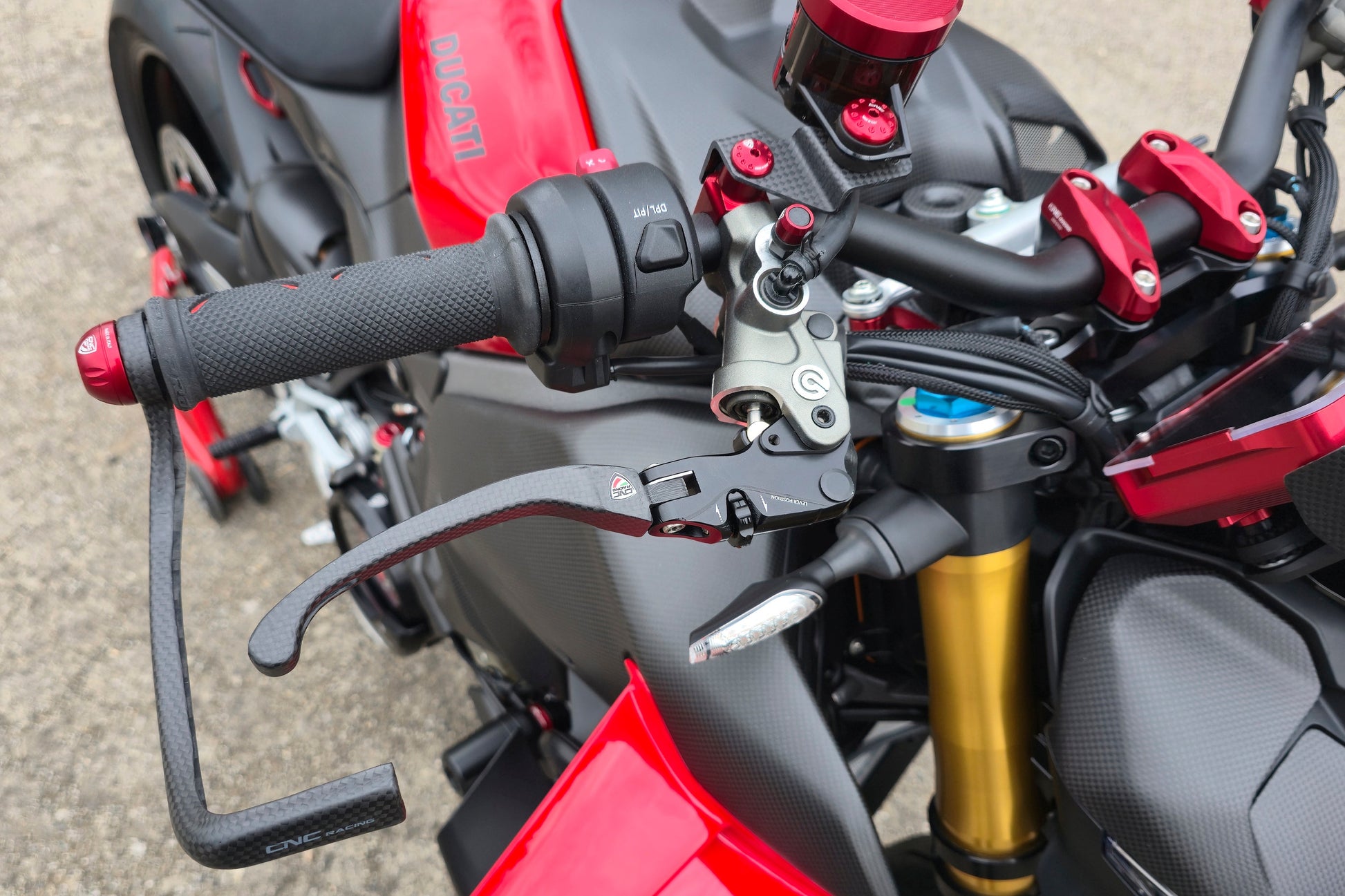 Carbon opklapbare remhendel - met horizontale verstelknop Kawasaki Ninja H2 Carbon (2017-2020)