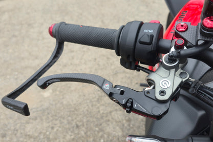 Carbon opklapbare remhendel - met horizontale verstelknop Ducati Panigale V2 (2020+)