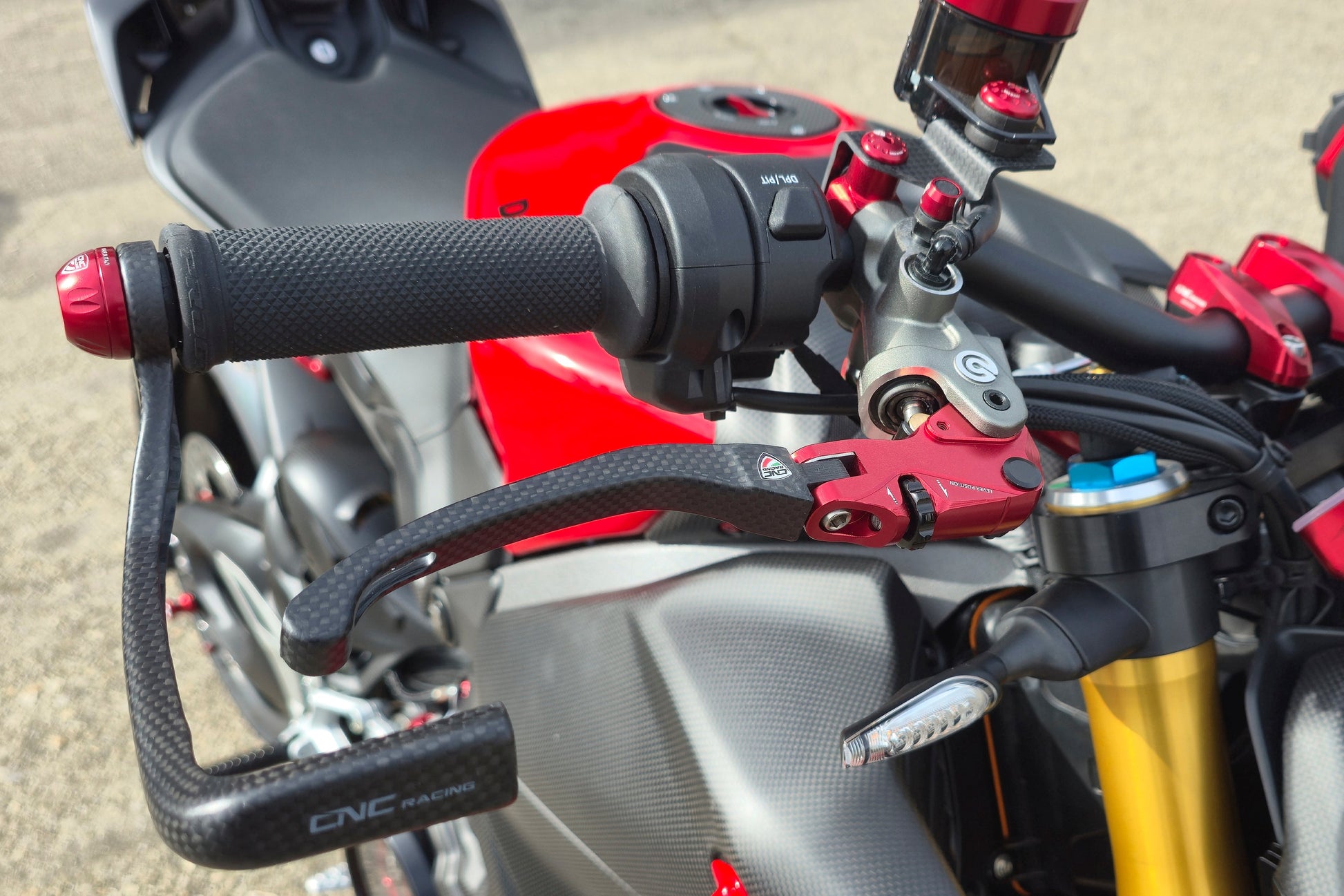 Carbon opklapbare remhendel - met horizontale verstelknop Ducati XDiavel (2016-2017)