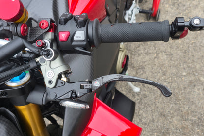 Carbon opklapbaar koppelingshendel - met rollende verstelknop Ducati Panigale 1299 (2015-2017)