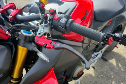 Carbon opklapbaar koppelingshendel - met rollende verstelknop Ducati 1098S (2007-2009)