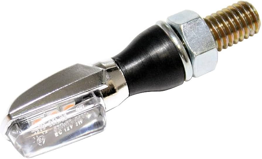 Kit d'indicateur coulé chromé LED avec objectif transparent (2 pcs.)