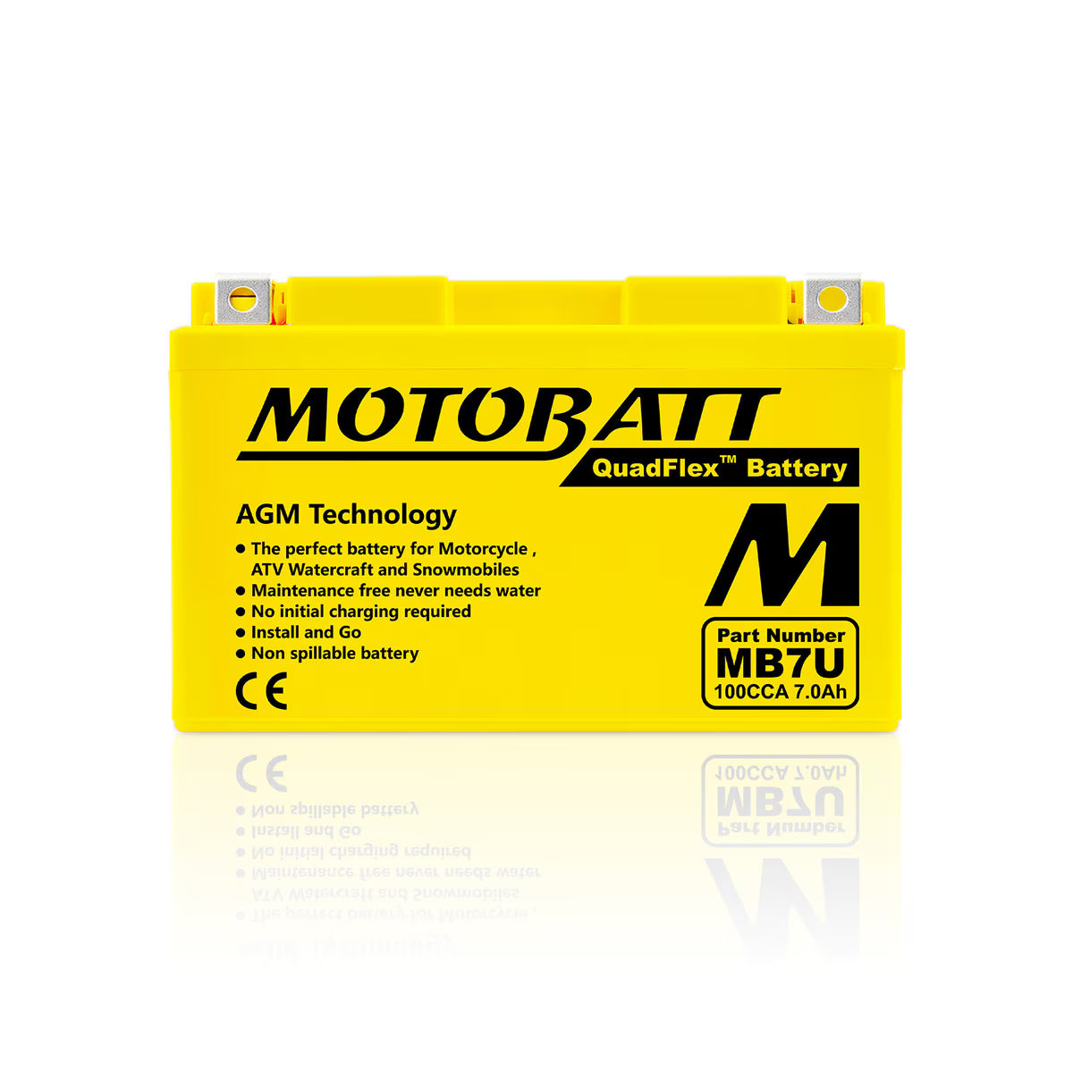 MotoBatt MB7U SLA Batterie 12V / 7AH / 100CCA (7,4AH 20HR / 324PHCA)
