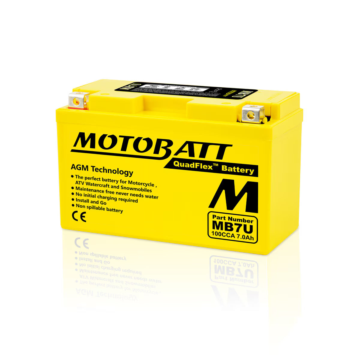 MotoBatt MB7U SLA Batterie 12V / 7AH / 100CCA (7,4AH 20HR / 324PHCA)