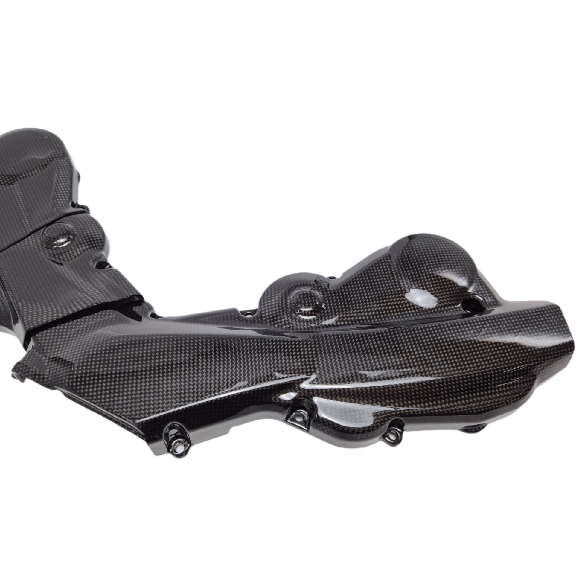 FullSix Carbon Distributieriem Cover Set – Ducati Multistrada 1200 (2010–2014) detailfoto liggende cilinder distributieriem deksel