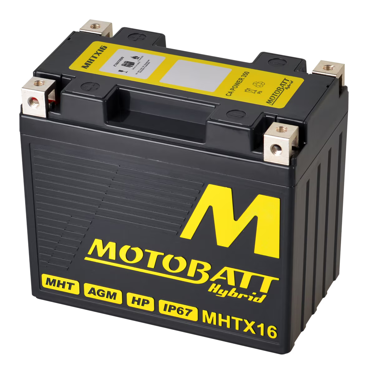MotoBatt MHTX16 Hybrid Lithium-La Battery 12V / 350CCA (10AH / 16.5AH PB EQ / 500PHCA)