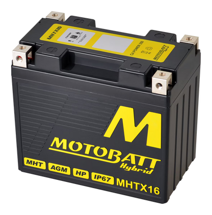 MotoBatt MHTX16 Hybrid Lithium-La Battery 12V / 350CCA (10AH / 16.5AH PB EQ / 500PHCA)