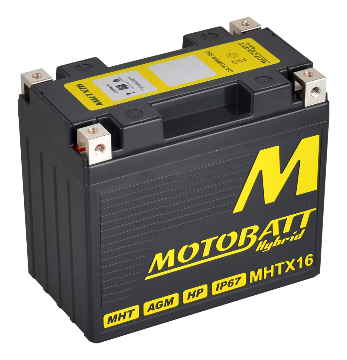 MotoBatt MHTX16 Hybrid Lithium-La Battery 12V / 350CCA (10AH / 16.5AH PB EQ / 500PHCA)