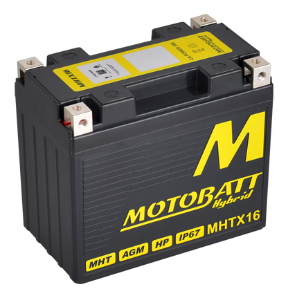 MotoBatt MHTX16 Hybrid Lithium-La Battery 12V / 350CCA (10AH / 16.5AH PB EQ / 500PHCA)