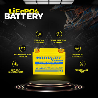 MotoBatt MPLXHK-P Pro Batterie Lithium 12V / 165CCA (2,2AH)