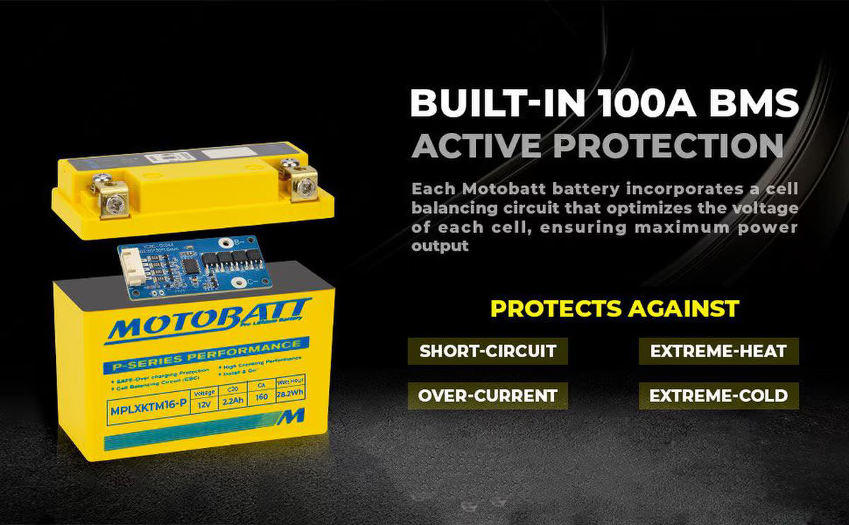 MotoBatt MPLXHK-P Pro Batterie Lithium 12V / 165CCA (2,2AH)