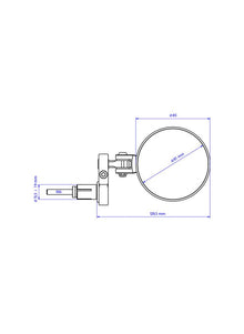 Bar-end Mirror Rocket Left Side Black-Silver - Folding