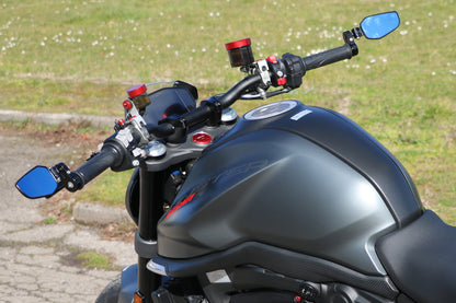 Bar-End Spiegel Evo rechts MR711 CNC Racing Ducati 998 (2002-2003) gemonteerd op Monster omhoog geplaatst