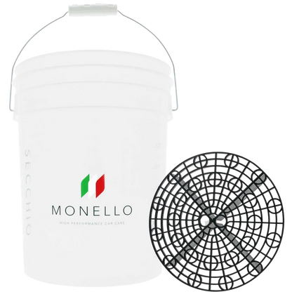 Monello Secchio Detailing Bucket 20L – Wash, Rinse & Wheels (met grit guard)