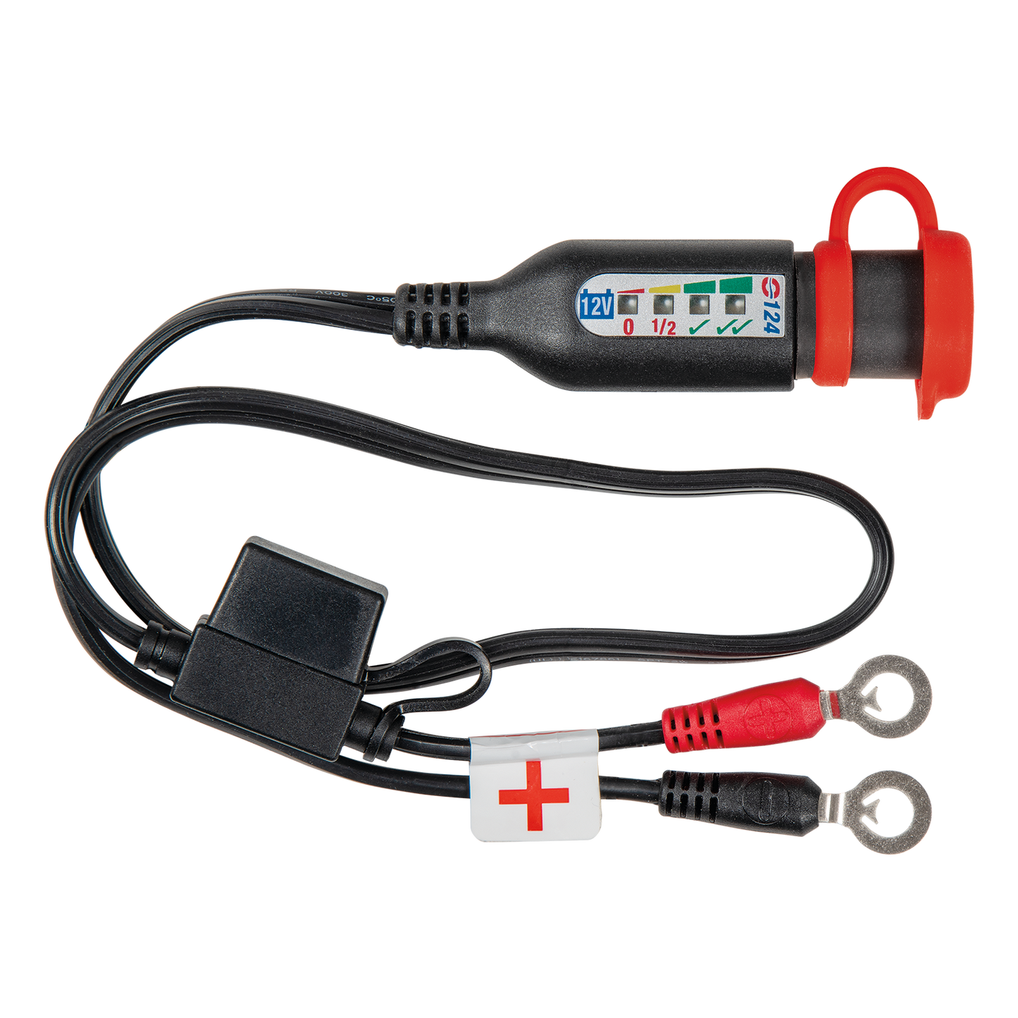 OptiMate O-124 accukabel & loodaccu-monitor – ringen M6-M8 naar SAE – 13A max