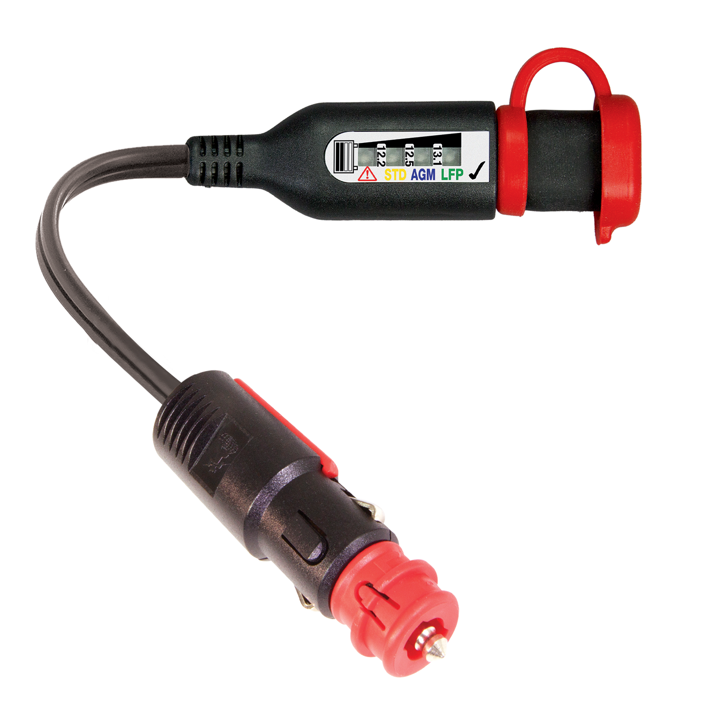 OptiMate O-126 adapterkabel & Pb-lithium-monitor – AUTO/DIN naar SAE – 13A max