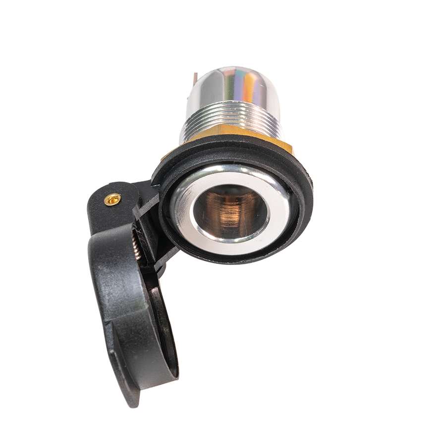 OptiMate O-18s paneelmontage socket Ø18mm – DIN naar 6.3mm blades – 15A max