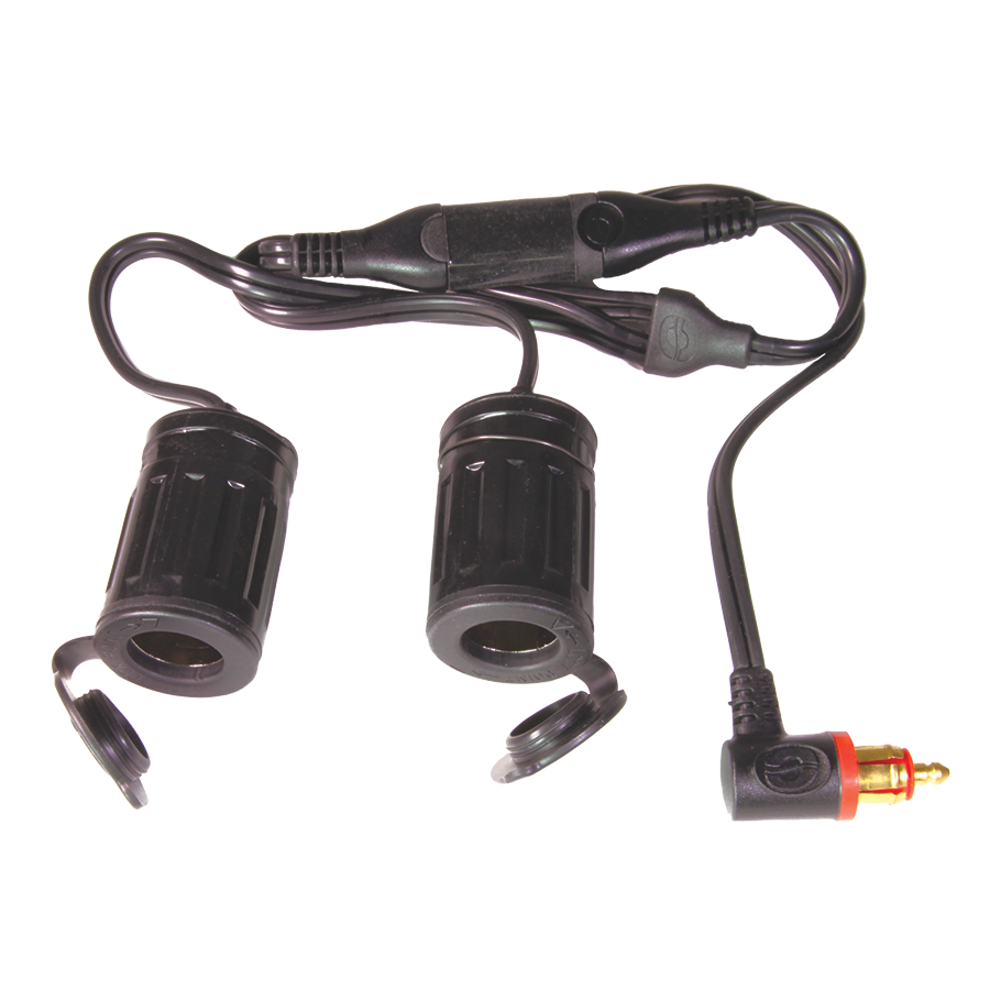 OptiMate O-36 dubbele socket adapter  –  DIN Ø12 > SAE  –  7A max