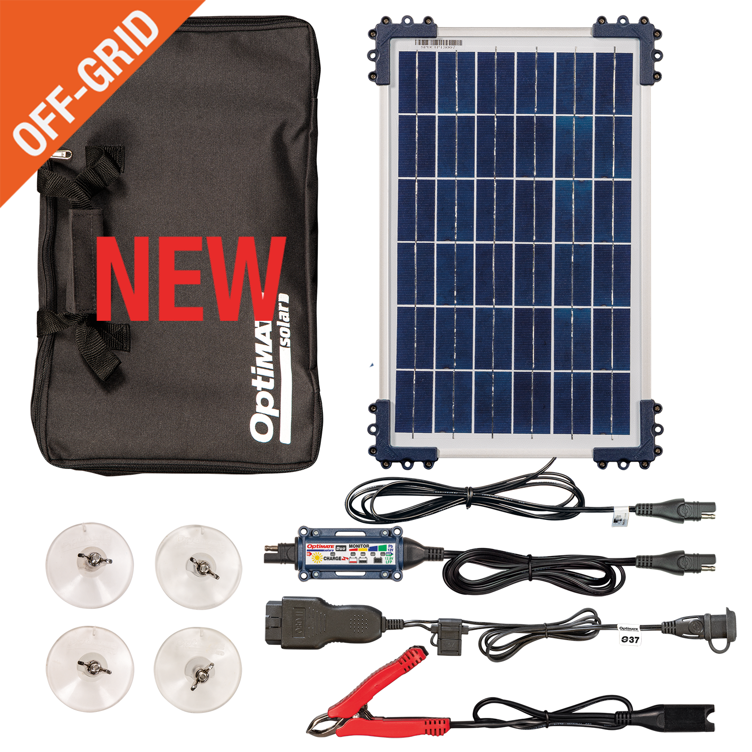 OptiMate Solar DUO autokit met 10W zonnepaneel