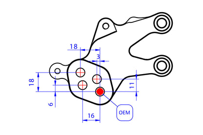 CNC Racing Réglable des liens de frein ajusté - Ducati Streetfighter V2