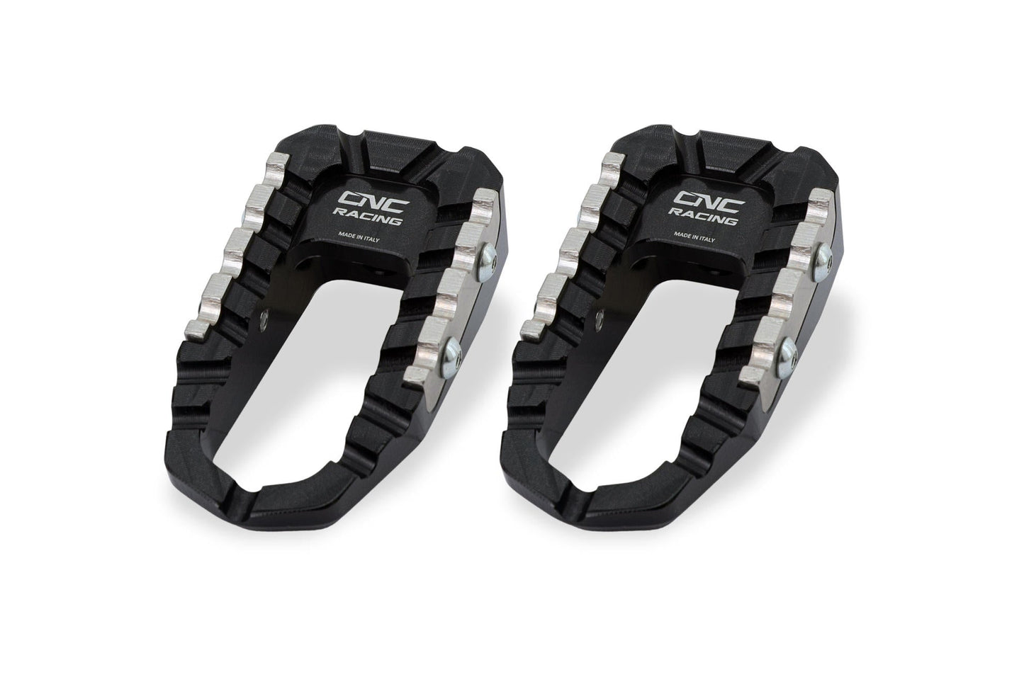 Passagier voetsteunen set 'Offroad' MV Agusta Dragster 800 RR E5 (2021+) zwart bovenaanzicht en achteraanzicht