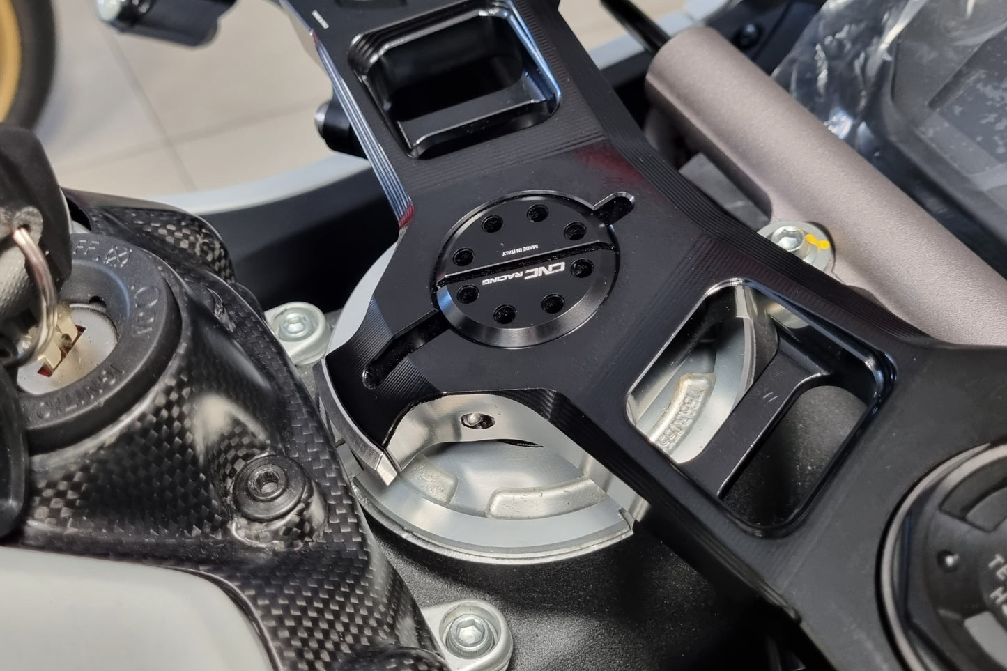 Extension de verrouillage de direction pour CNC Racing Triple Clamps Ducati Panigale V2 2020+