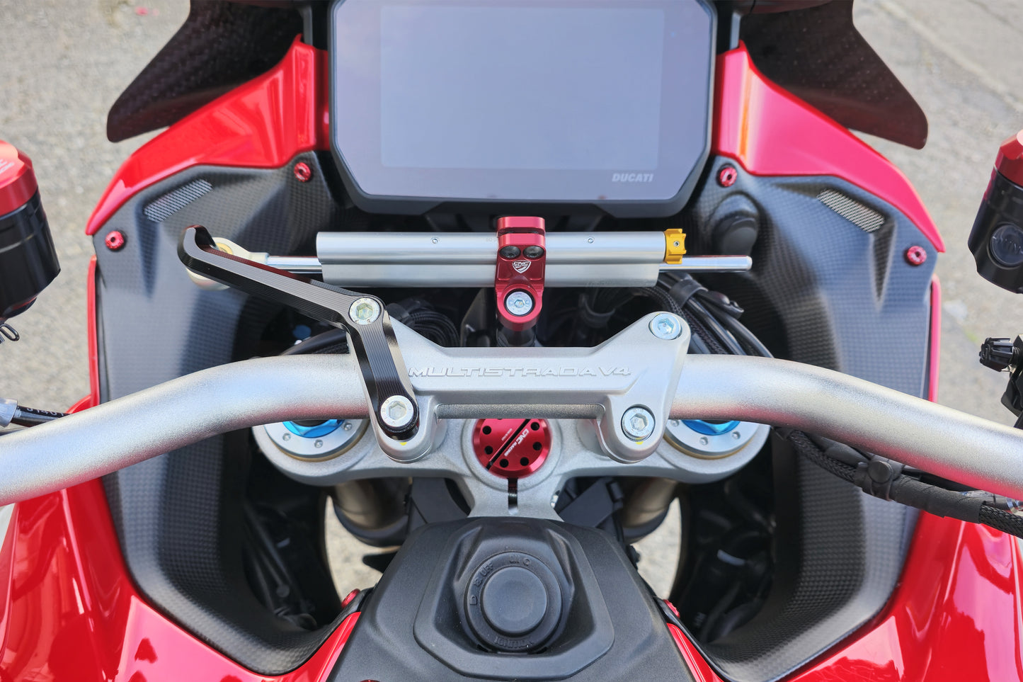 Kit d'installation de l'amortisseur de direction pour Ducati Multistrada V4 Pikes Peak 2022+