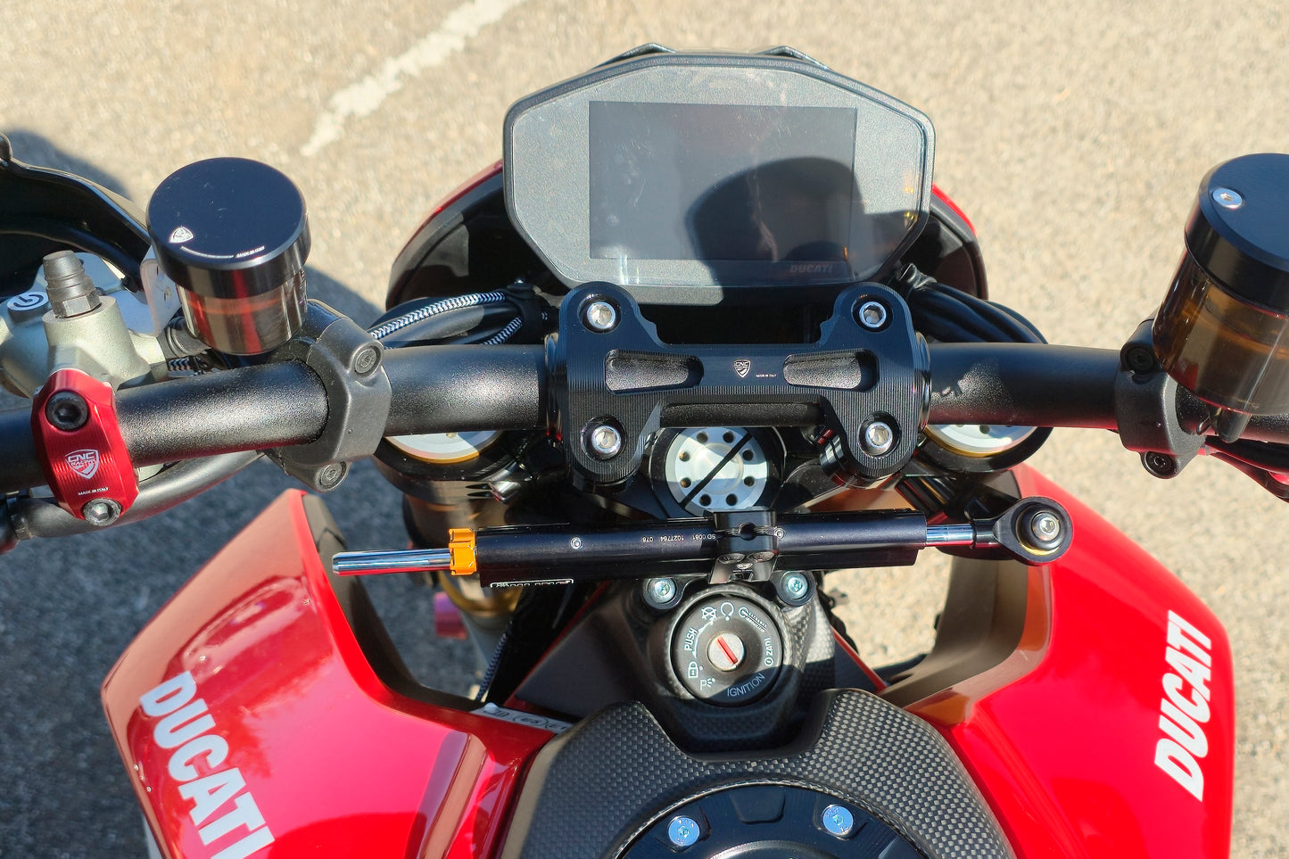 Stuurdemperbevestigingskit voor CNC kroonplatenset Ducati Hypermotard 950 (2019-2025)
