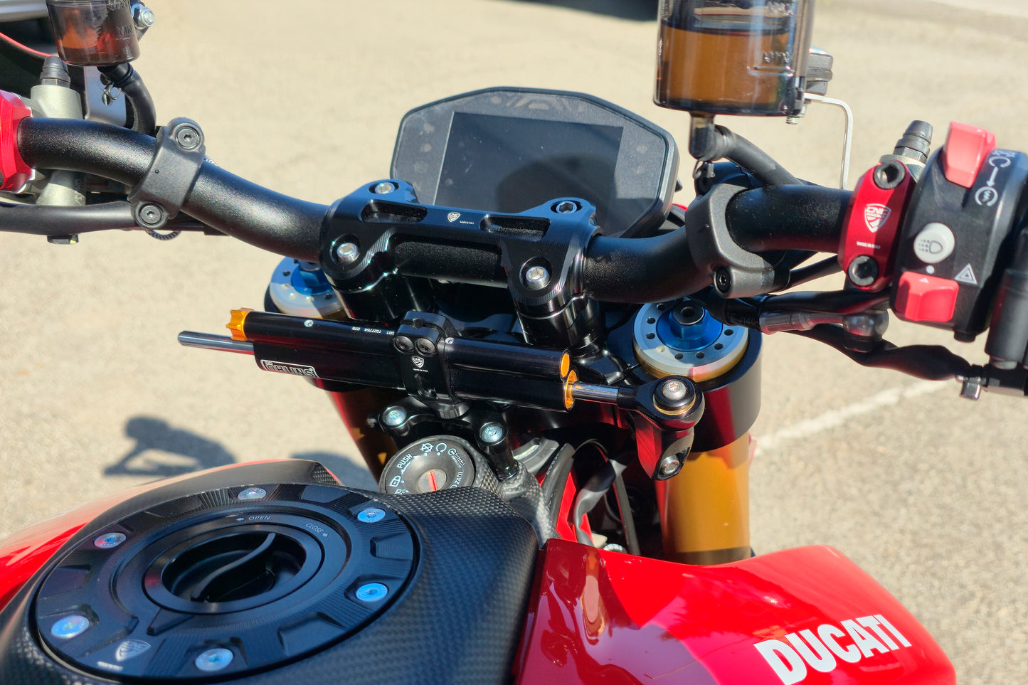 Stuurdemperbevestigingskit voor CNC kroonplatenset Ducati Hypermotard 950 (2019-2025)