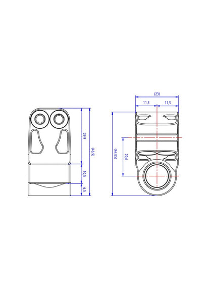 Vertical Clamp for Ohlins Steering Damper
