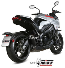 Outletdeal: MIVV Ghibli Steel Black Slip-on uitlaat Suzuki GSX-S1000 Katana (2019-2025)