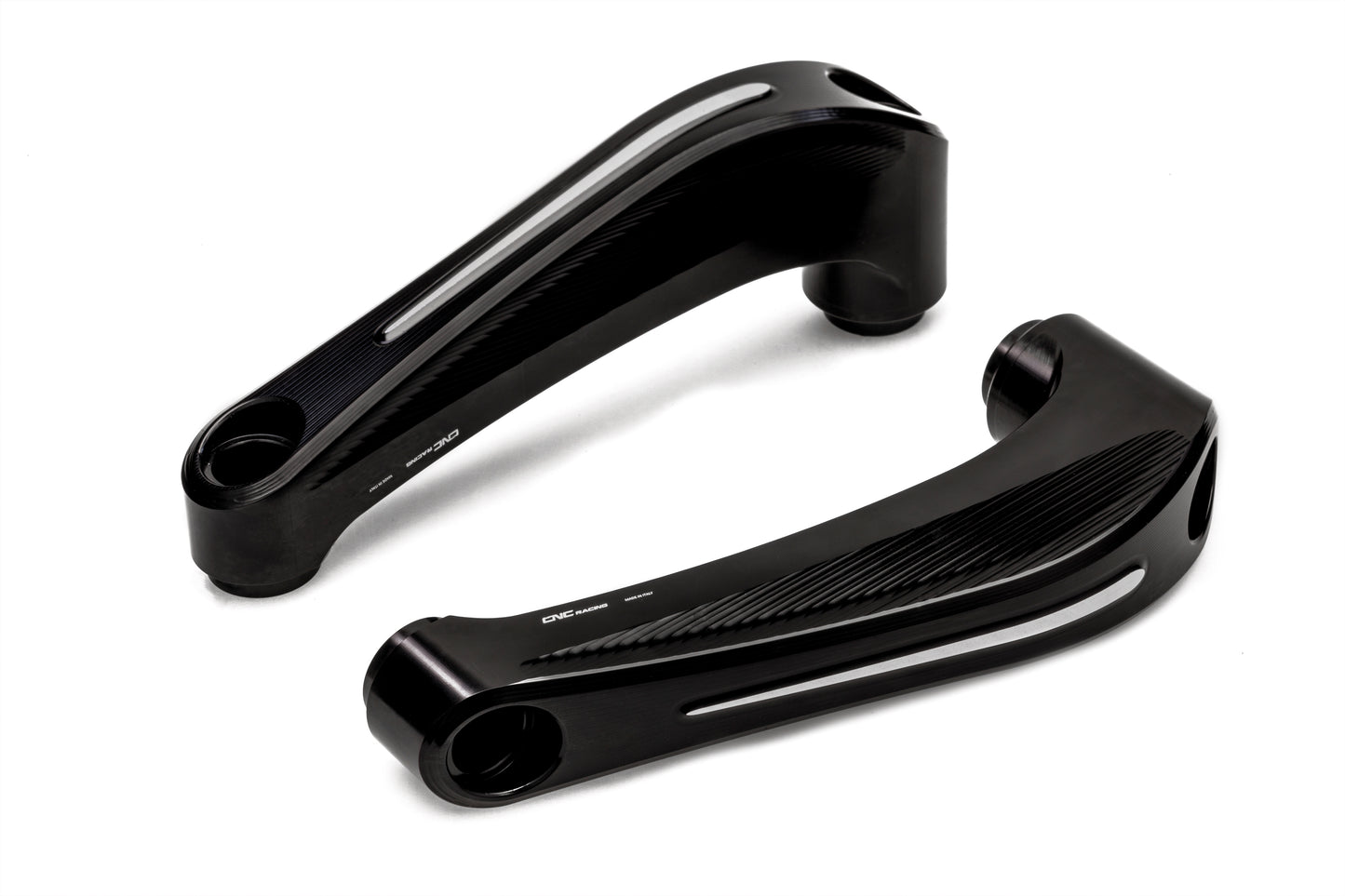 CNC Racing valblokset aluminium bicolore zwart-zilver - Ducati XDiavel (2016-2017)