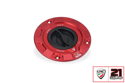 Snelsluiter tankdop Troy Bayliss Limited Edition Ducati Panigale 959 Corse (2018-2019) rood-zwart vooraanzicht rechts