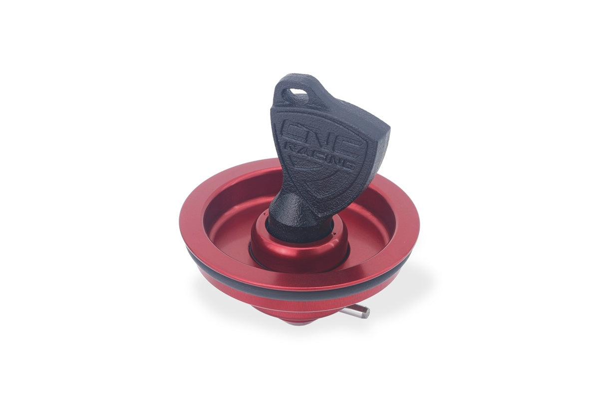 Fast Key kern voor CNC Racing tankdop Triumph Tiger 1050 (2007-2015) rood met sleutel er in